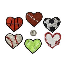 6 pcs Fabric Embroidered Patches Sports Rolltide Iron On or Sewn On New